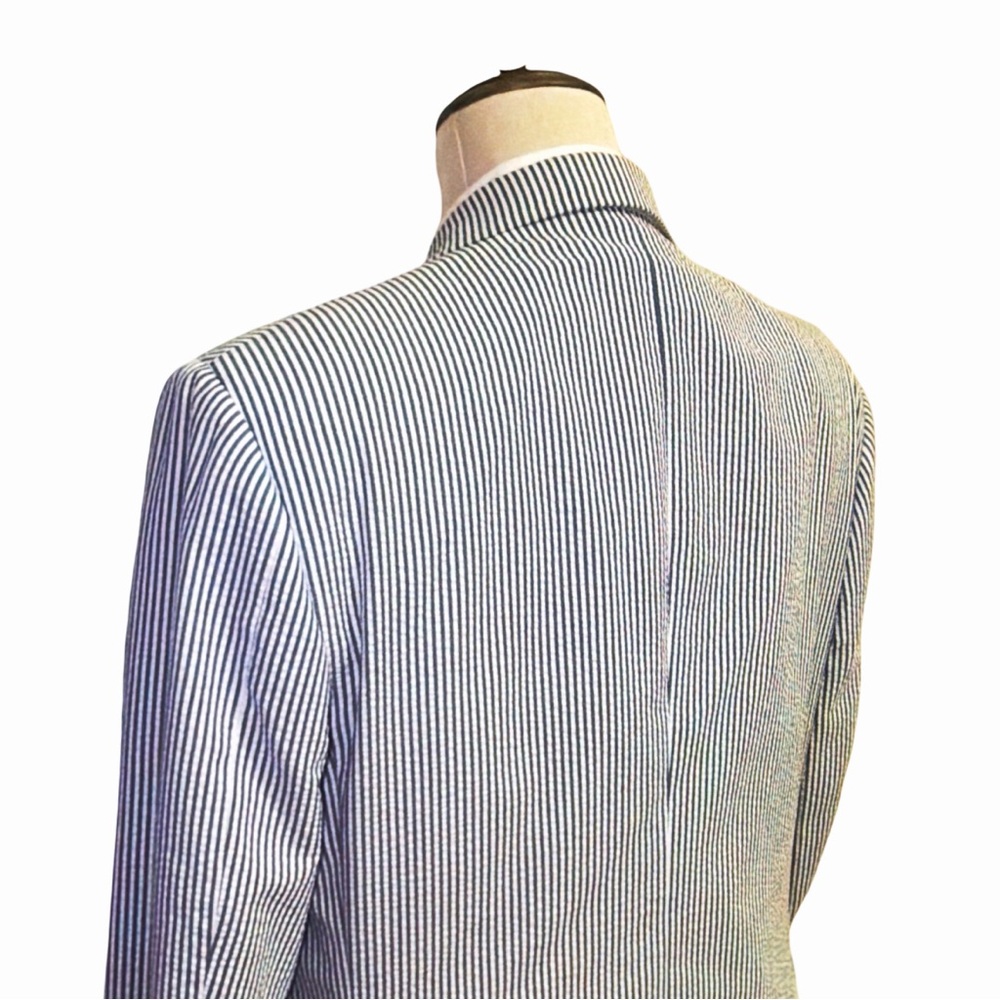 Alan NY Men’s Blue White Seersucker Suit | Summer Classic | Southern Charm - Picture 8 of 15